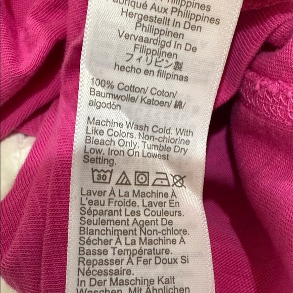 J. Crew Pink Long-Sleeve Crewneck Girlfriend Tee AS893 Size S - Picture 5 of 5